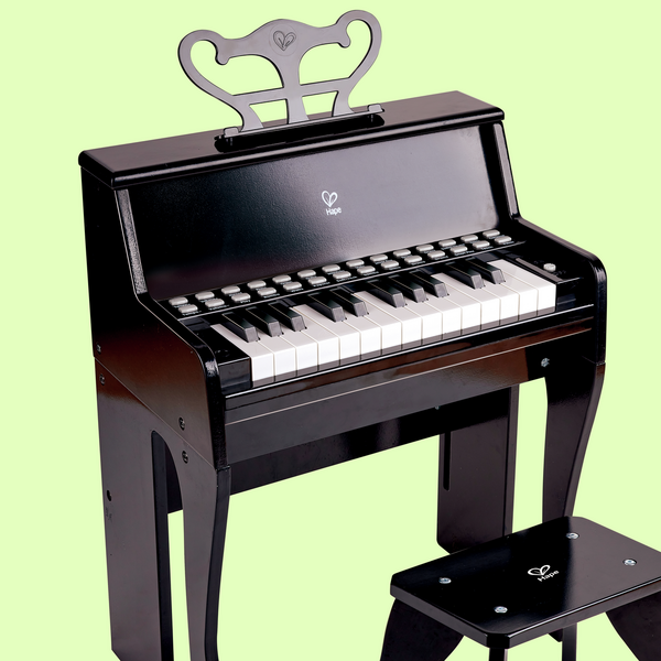 Piano con Taburete Aprende con Luces Negro