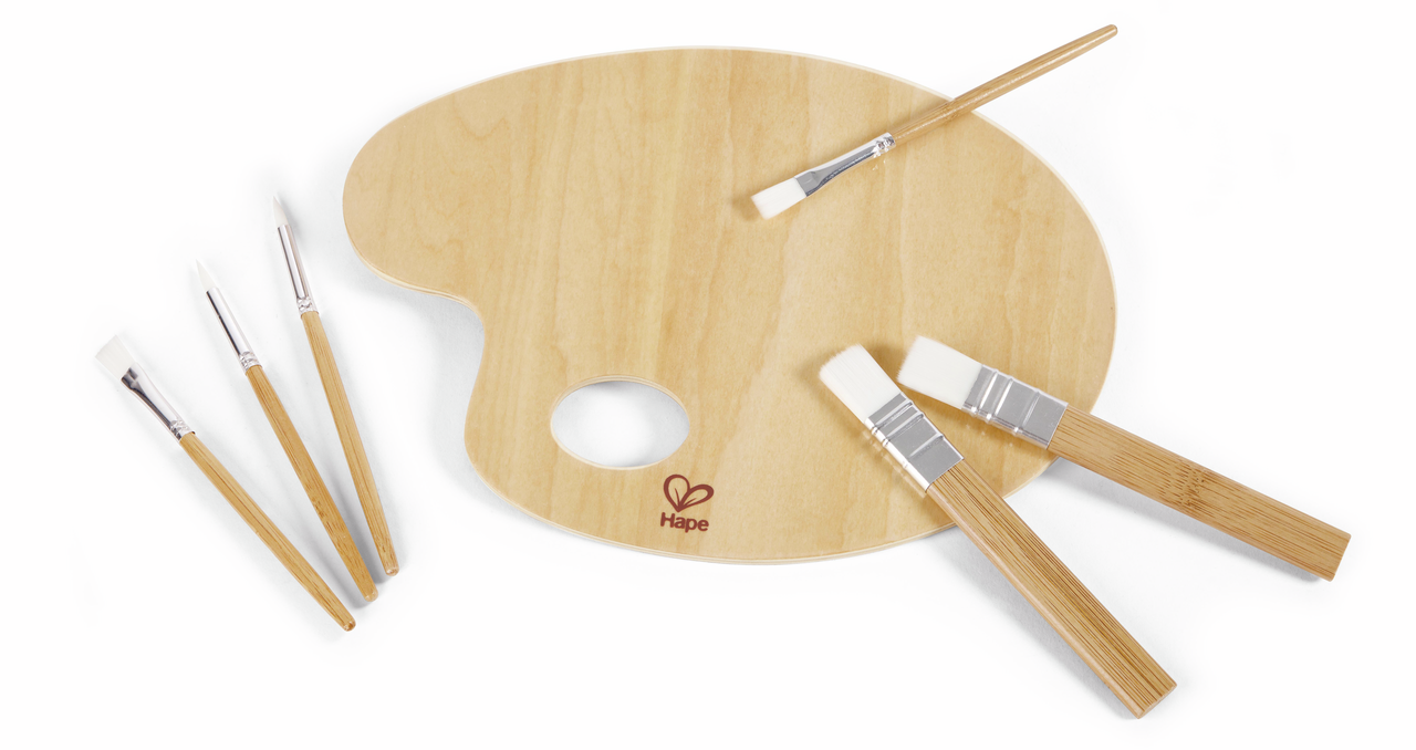 Kit artístico de pinceles y paleta Kit artístico de pinceles y paleta