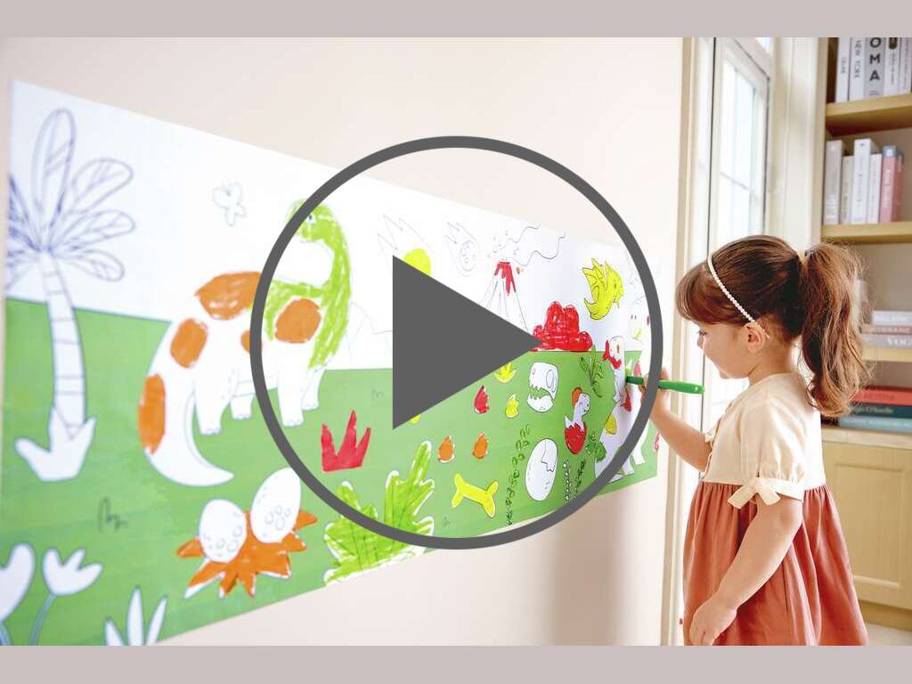 Rollo de Papel para Garabatos de Dinosaurios