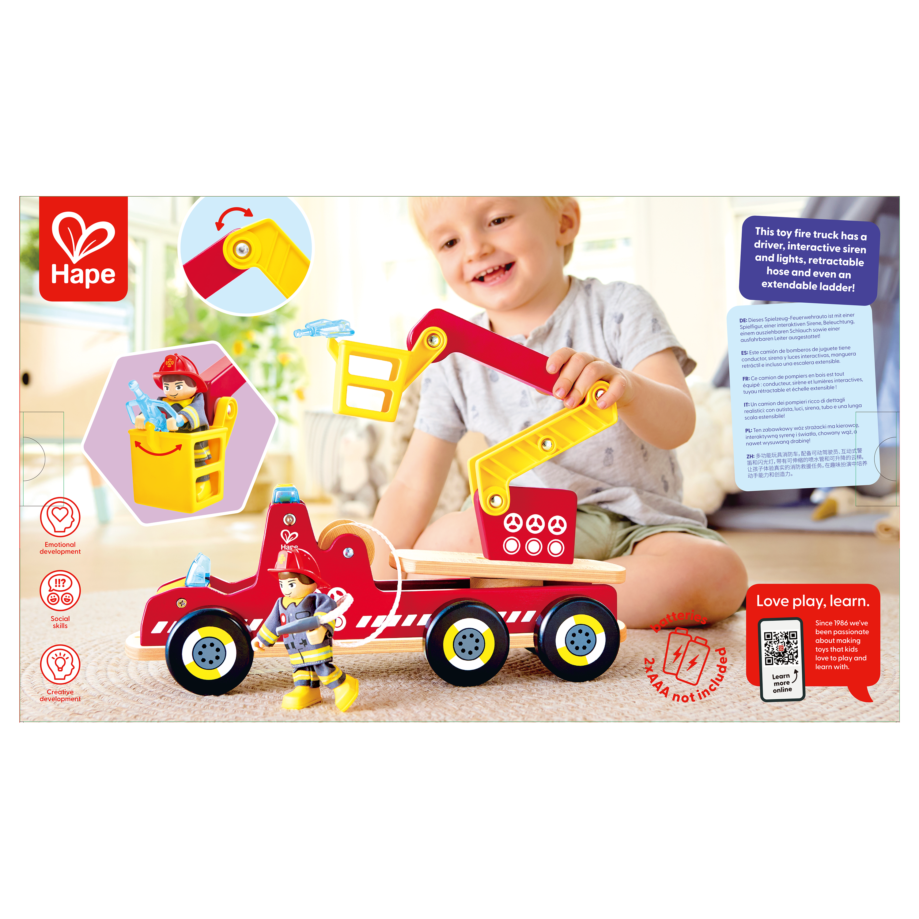 Siren & Lights Toy Fire Truck