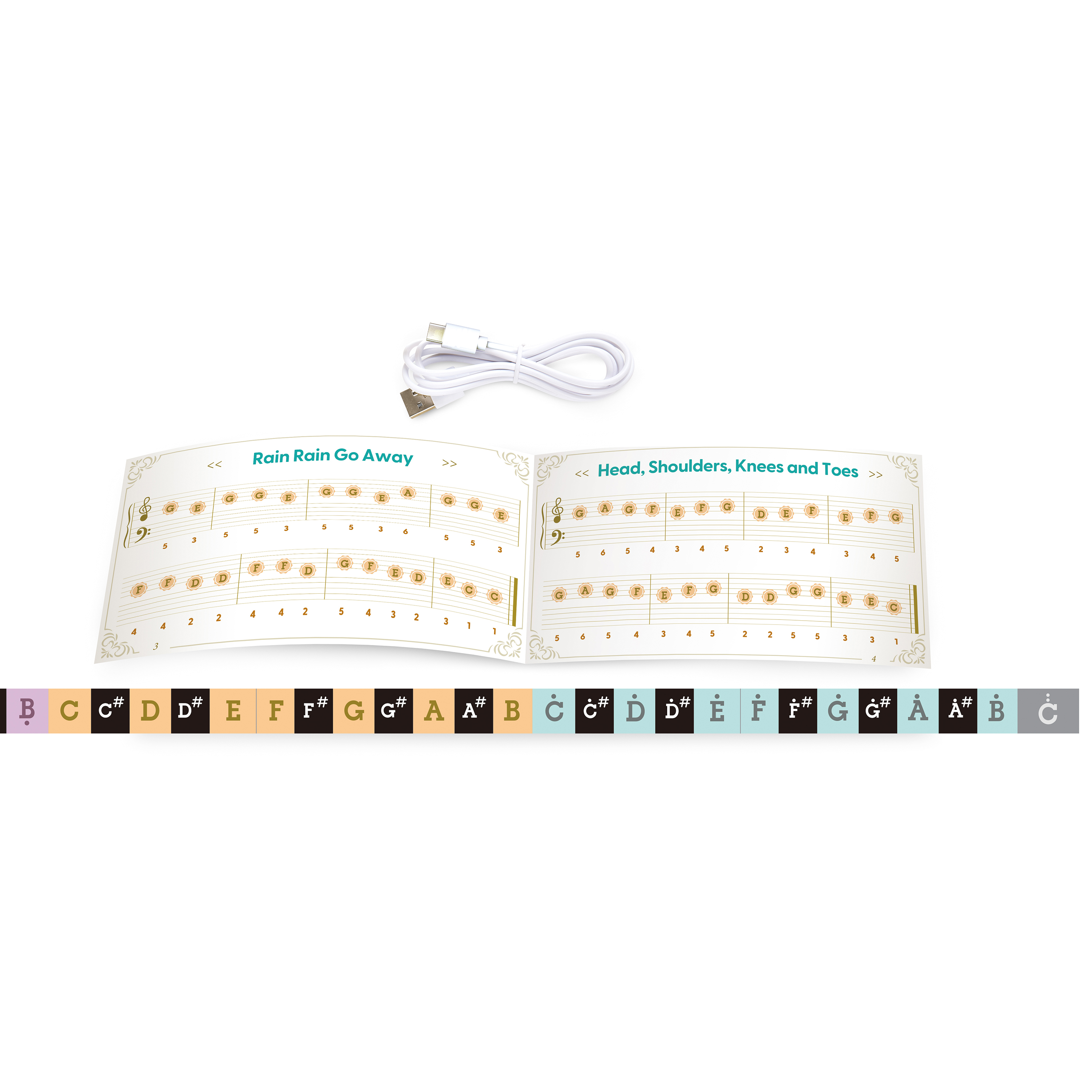 Light-Up Learning Piano, 37 Keys