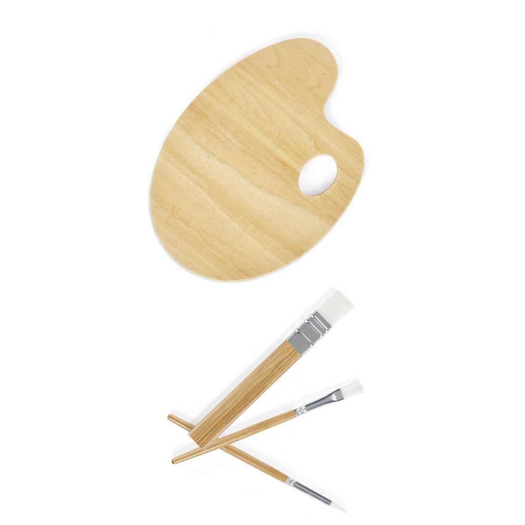 Kit artístico de pinceles y paleta Kit artístico de pinceles y paleta