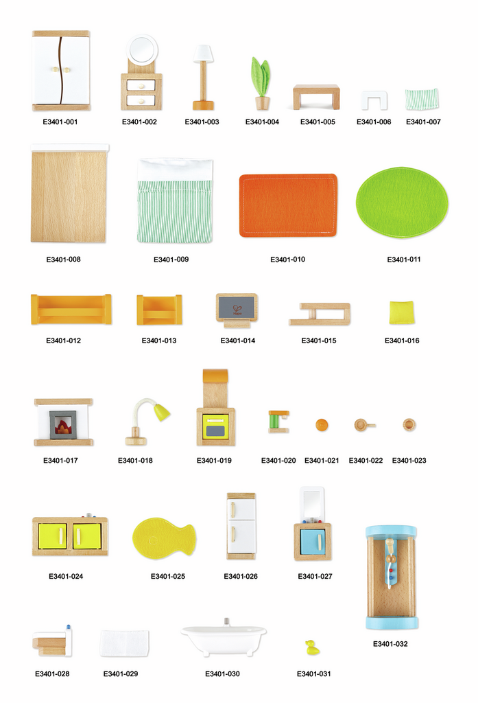 Gran Casa de Muñecas de Madera con Muebles Gran Casa de Muñecas de Madera con Muebles