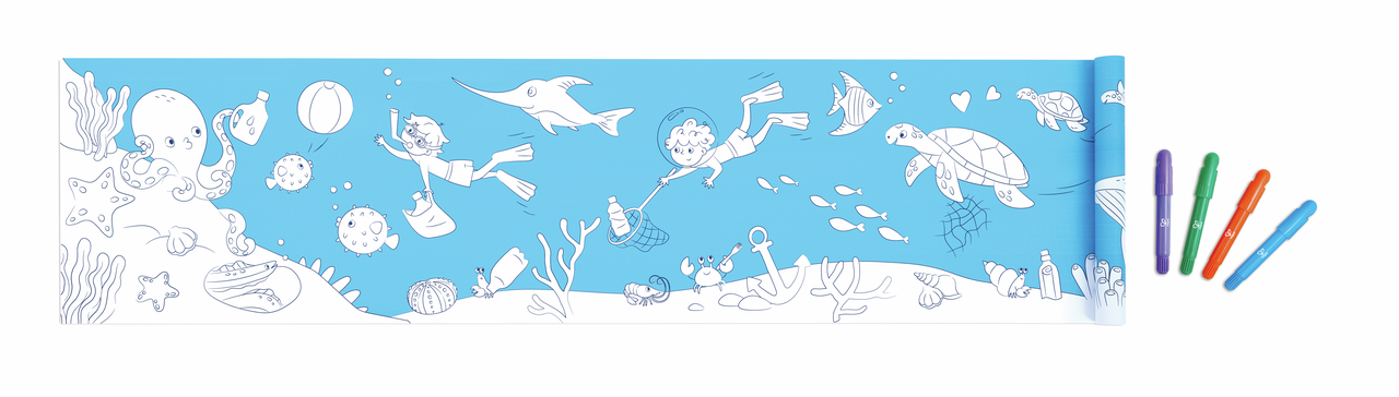 Rollo de Papel para Garabatos Oceánicos