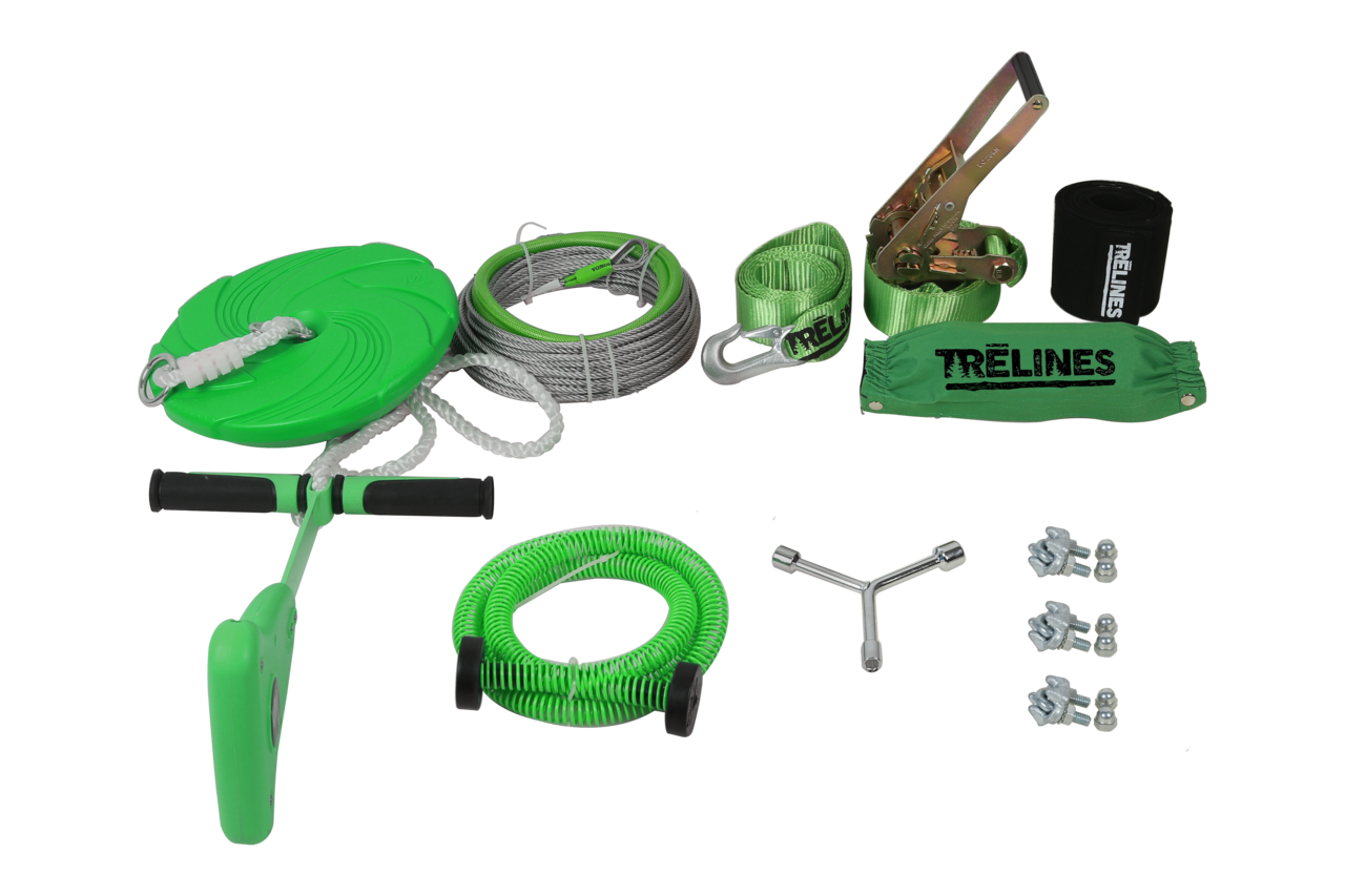 Tirolina 30m con Sistema de Freno Quickset