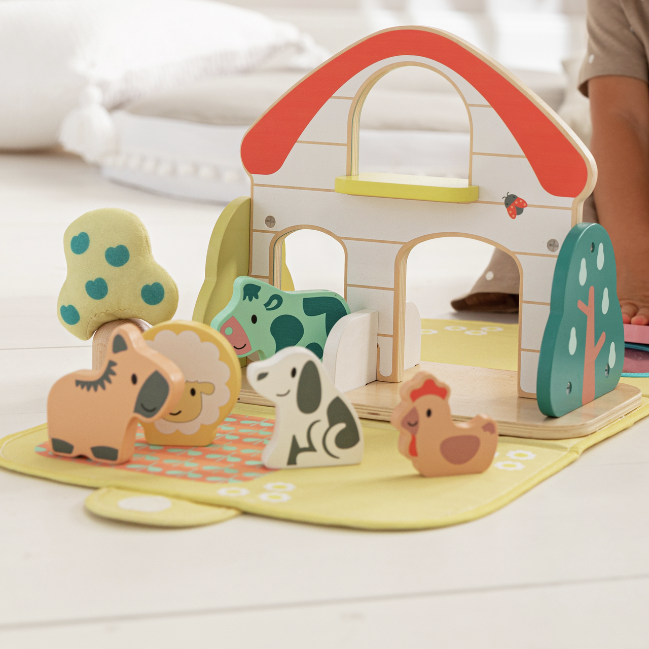 Granja con Animales de Madera