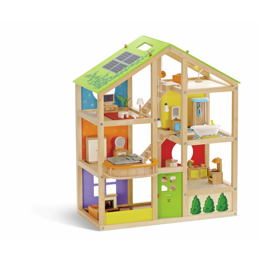 Gran Casa de Muñecas de Madera con Muebles Gran Casa de Muñecas de Madera con Muebles