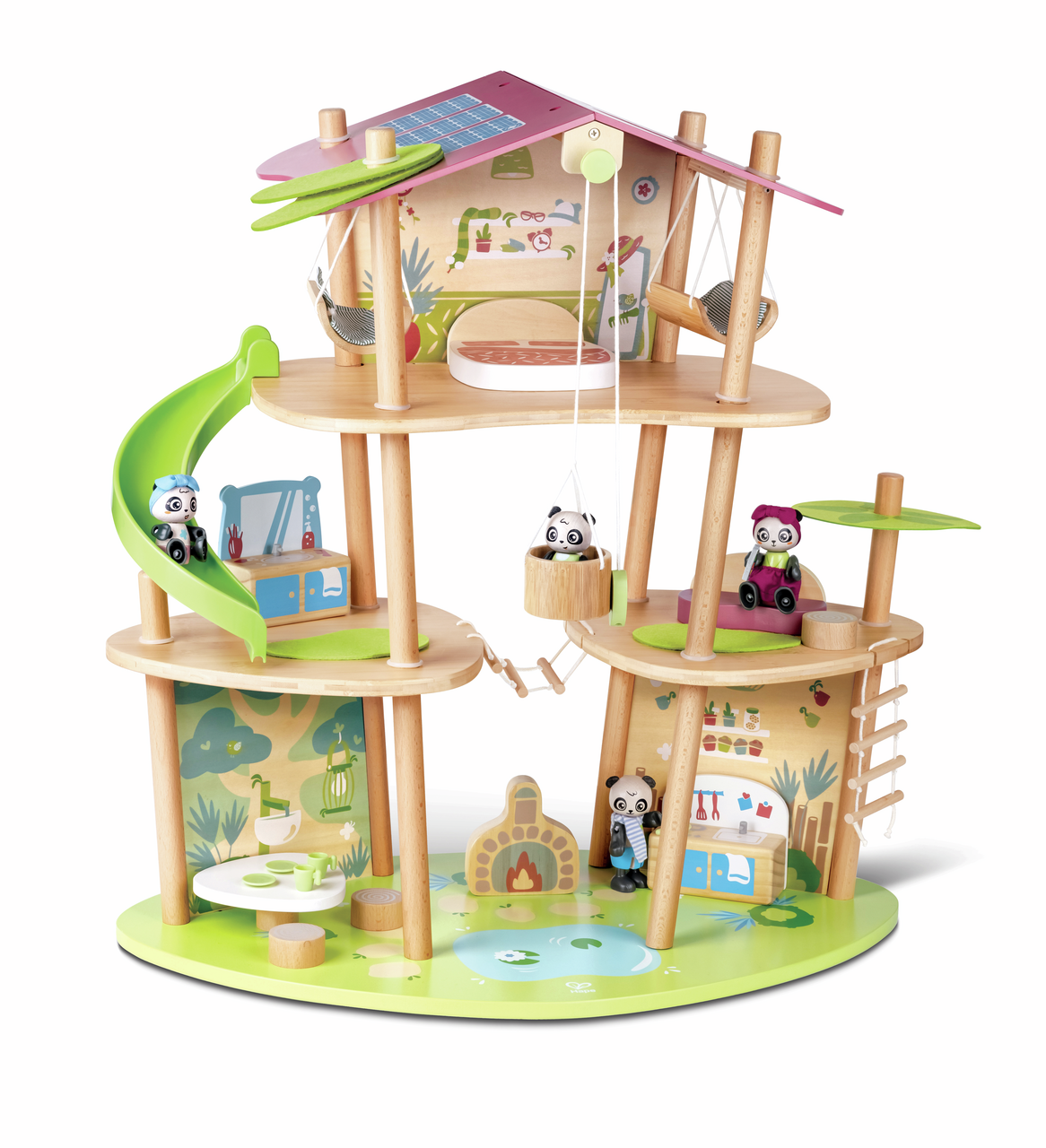 Casa de bambú de los osos pandas Casa de bambú de los osos pandas