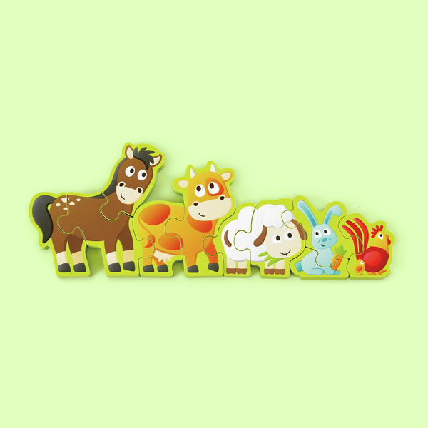 Puzle Animales de granja y Números Puzle Animales de granja y Números