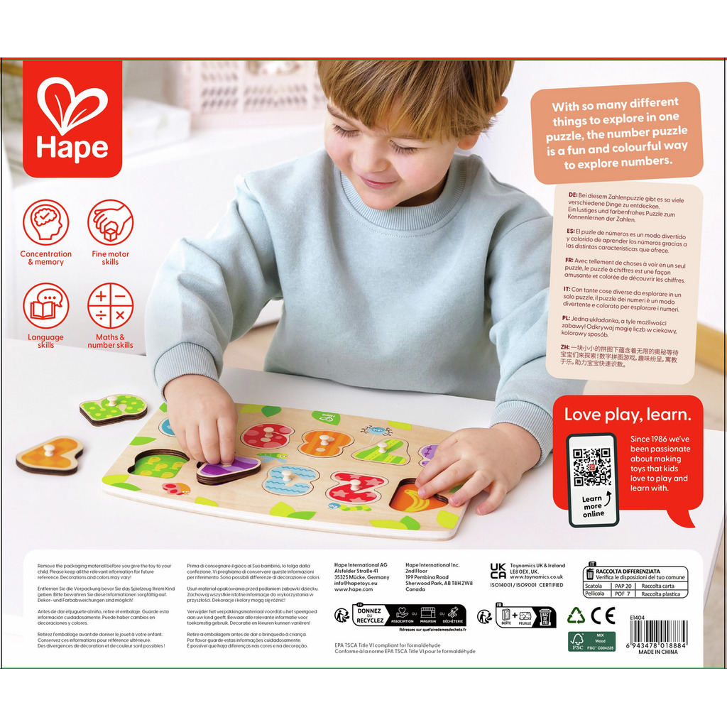 Puzle de Números con Pinzas Puzle de Números con Pinzas