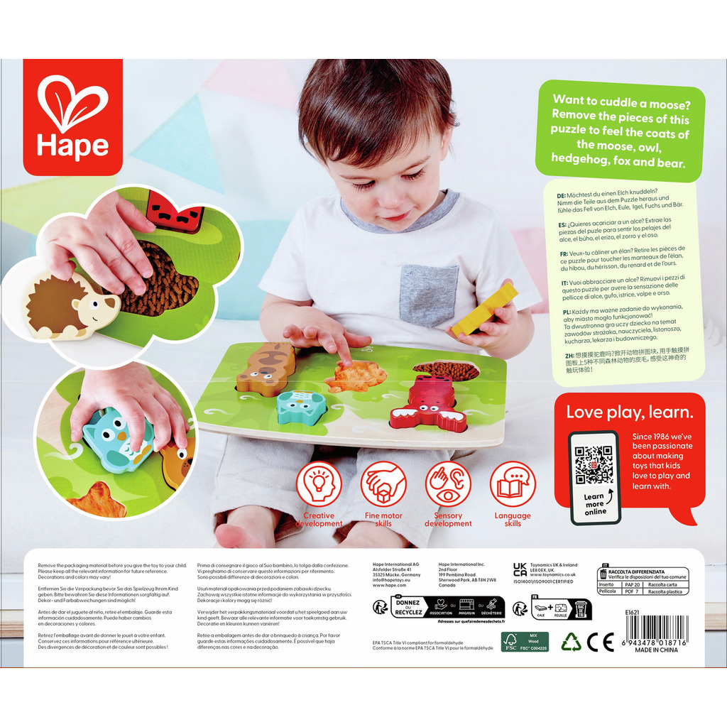 Puzle Táctil de Animales del Bosque Puzle Táctil de Animales del Bosque