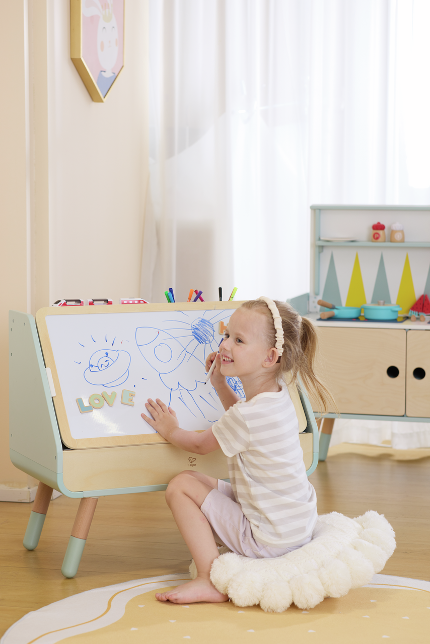 Mesa de dibujo y biblioteca 2 en 1 Mesa de dibujo y biblioteca 2 en 1
