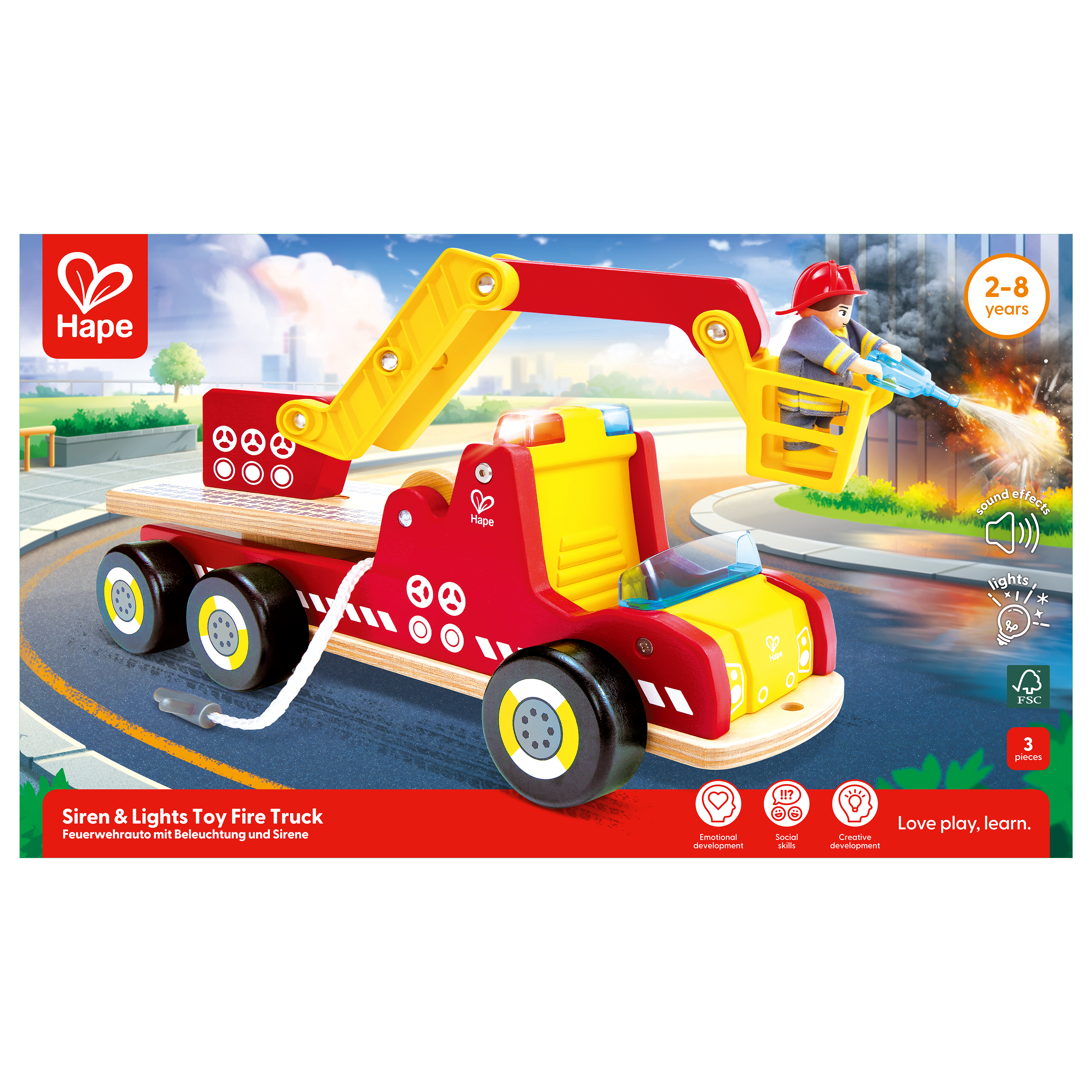Siren & Lights Toy Fire Truck