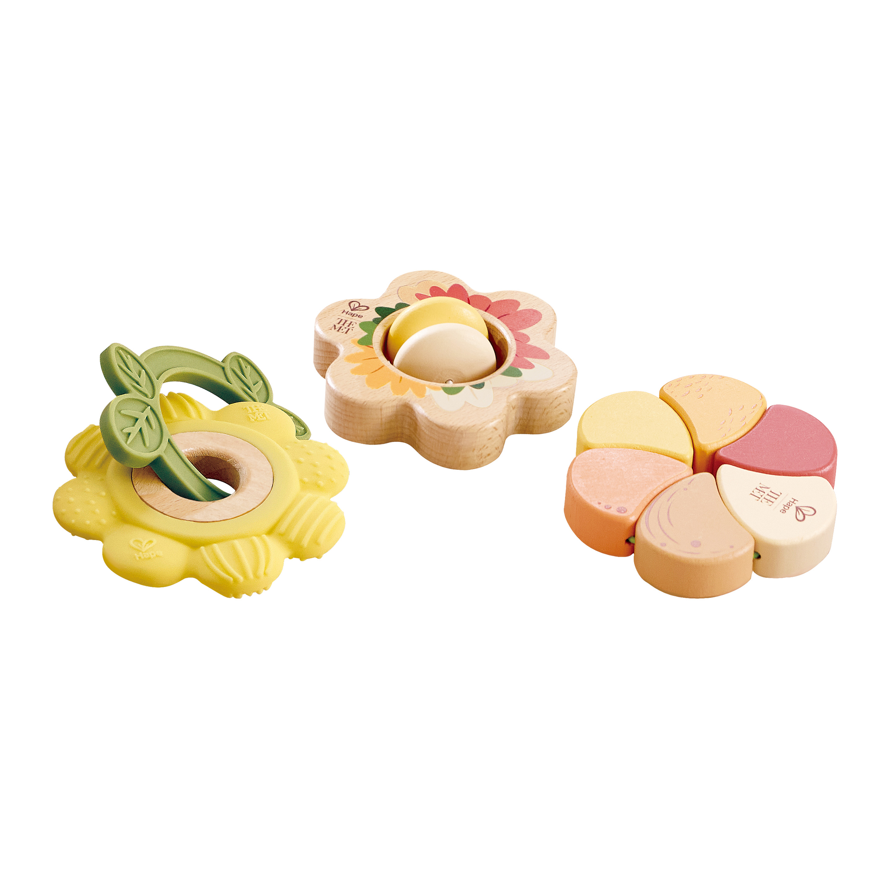 Artful Flowers Rattle Trio