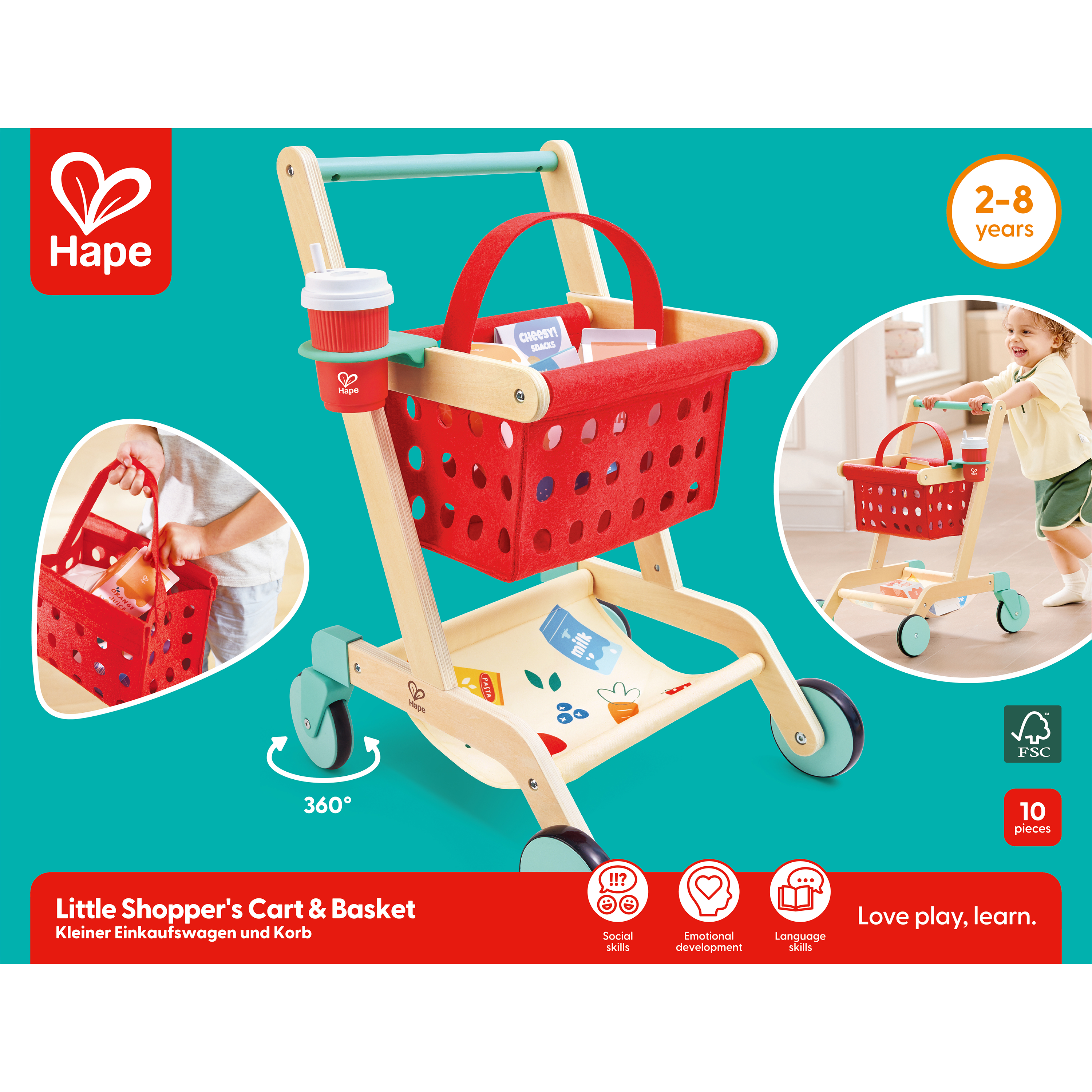 Carrito y Cesta del Pequeño Comprador