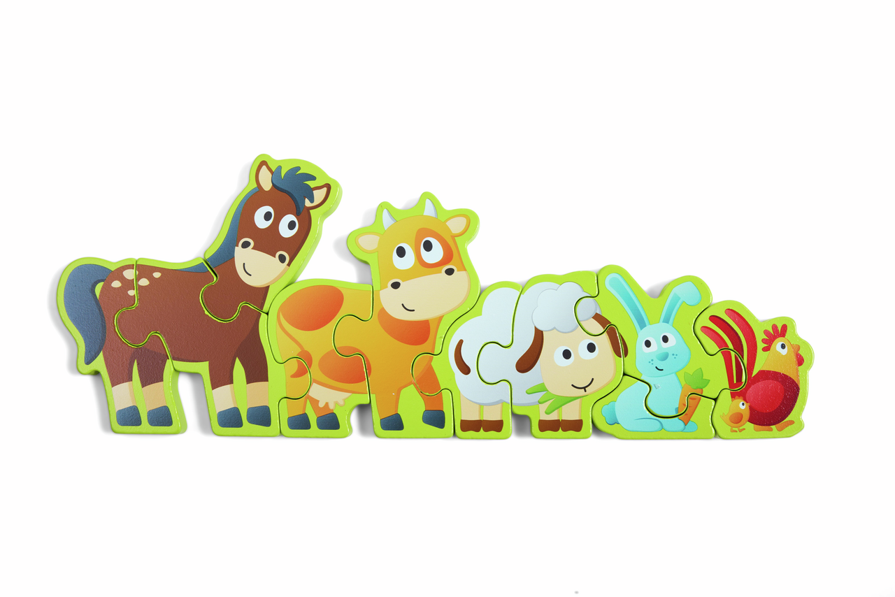 Puzle Animales de granja y Números Puzle Animales de granja y Números