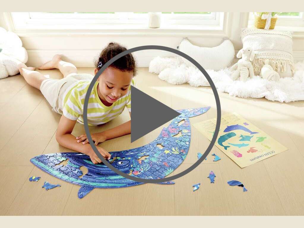 Puzzle de Suelo Brillante de Ballena - 200 pzs Puzzle de Suelo Brillante de Ballena - 200 pzs