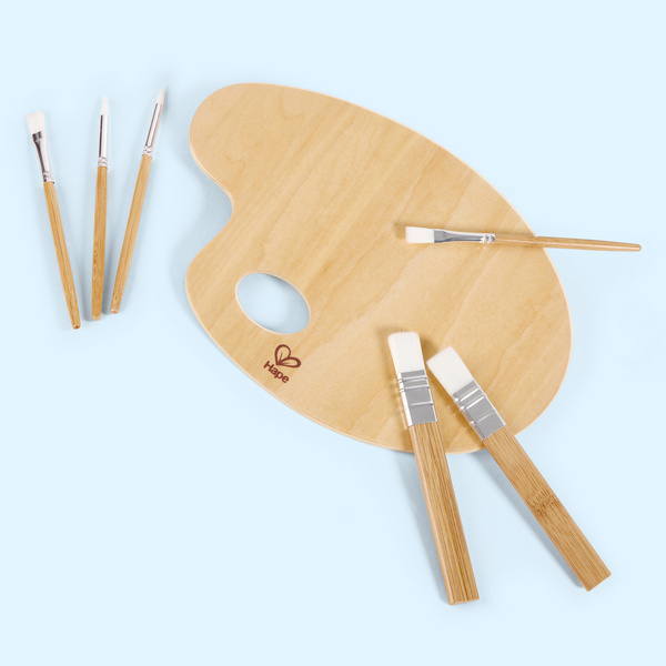 Kit artístico de pinceles y paleta